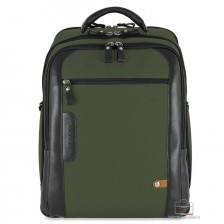 Zaino cabin bag pc 15" Traveller tessuto e pelle Verde