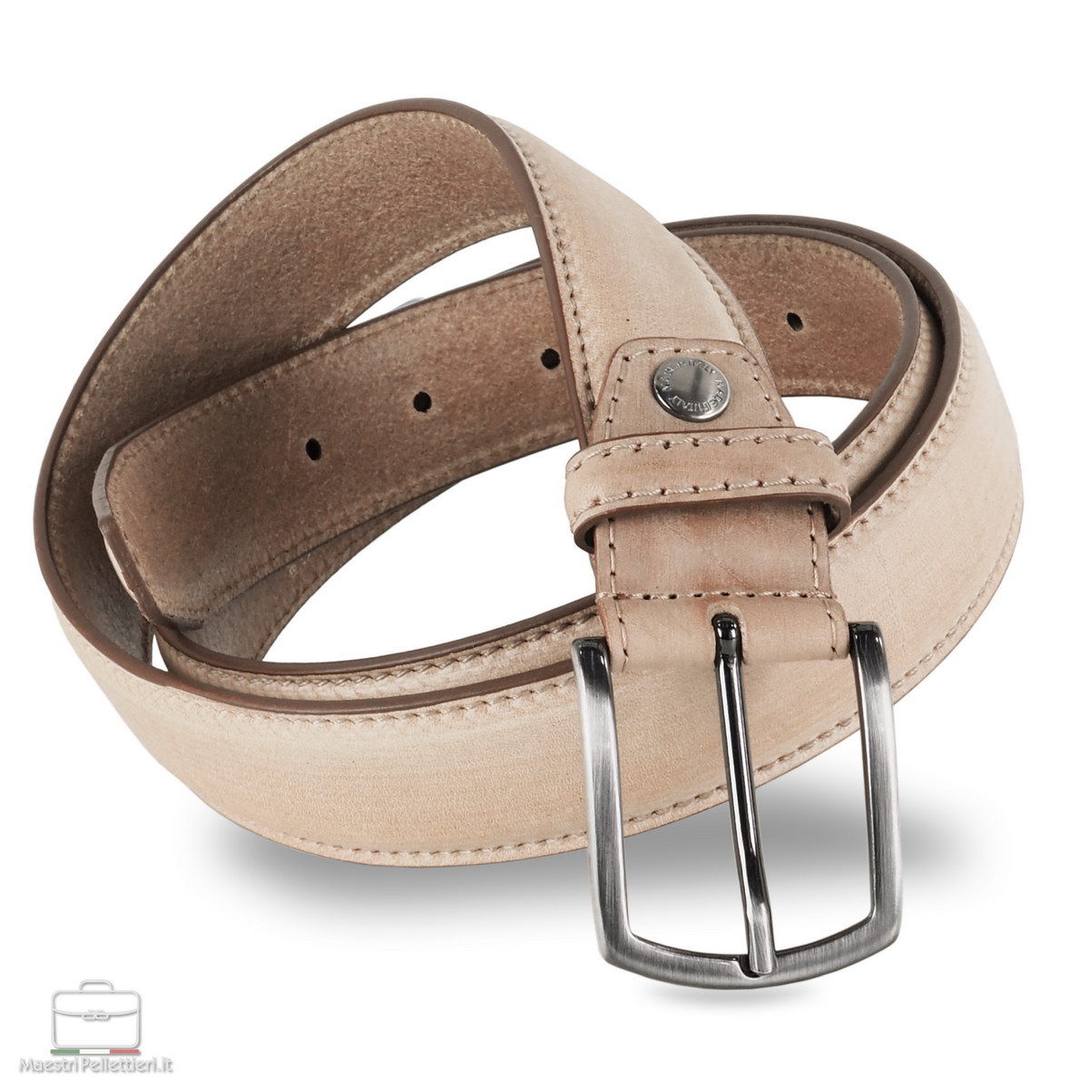 jeansgürtel aus rindsleder helles braun