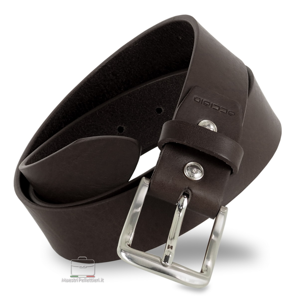 jeans belt in leather brown