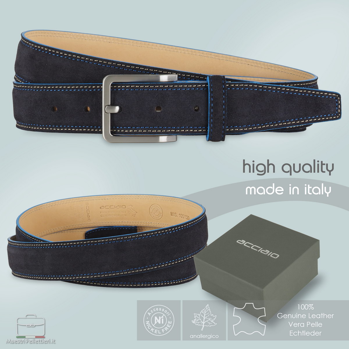 men's leather suede belt
