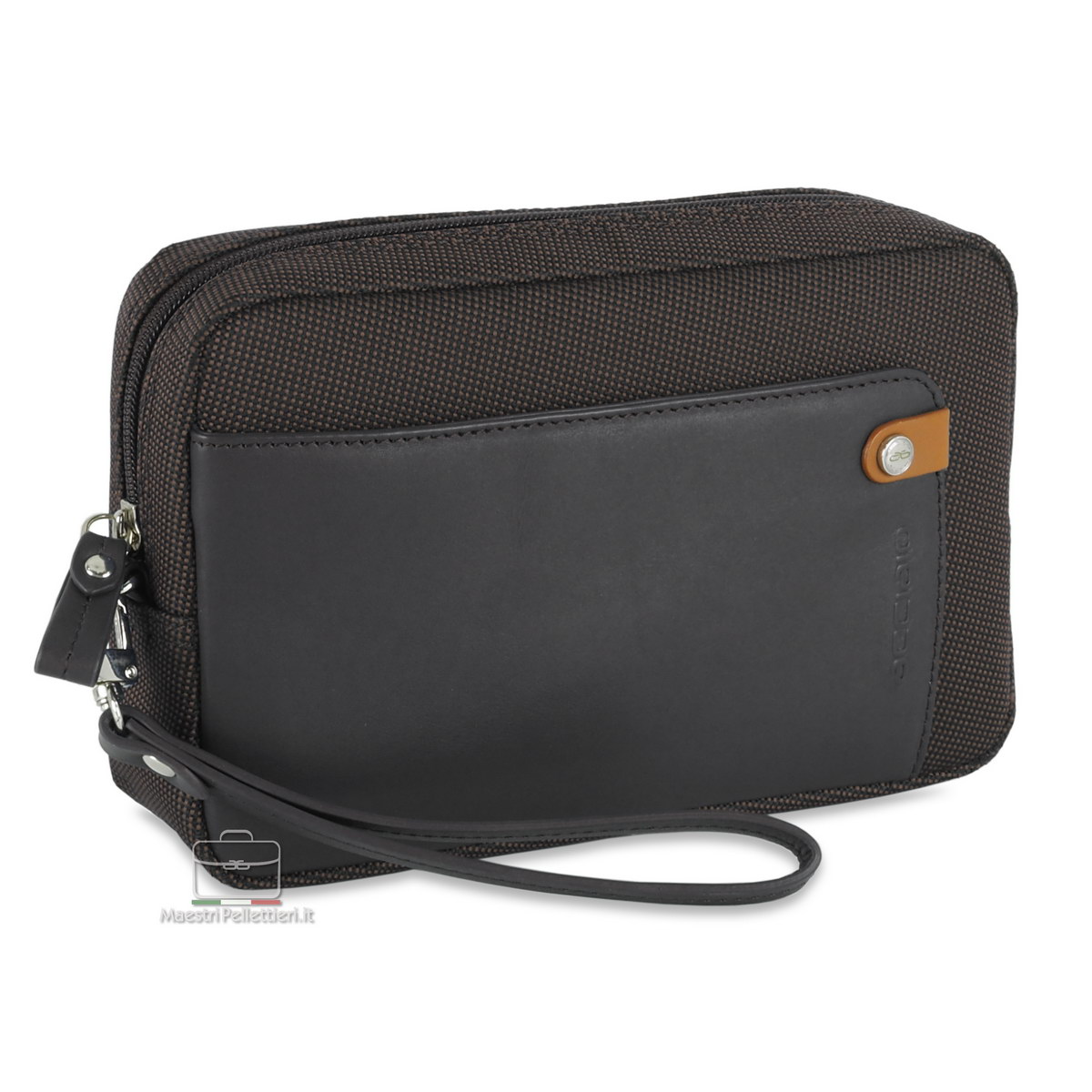 men's wrist bag brown handbag