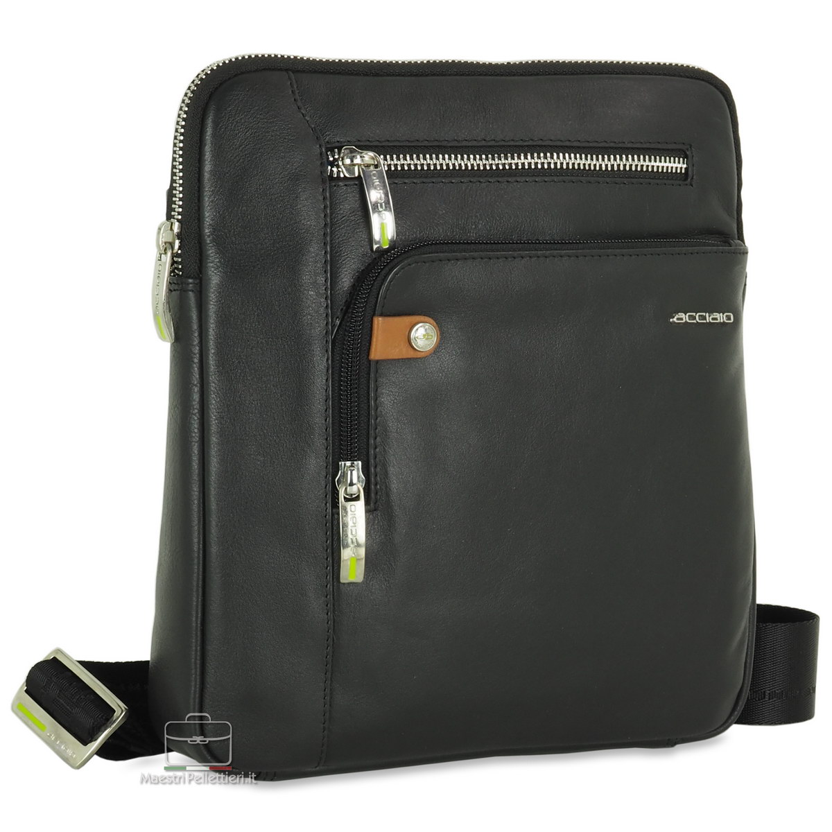 borsello uomo in pelle nero