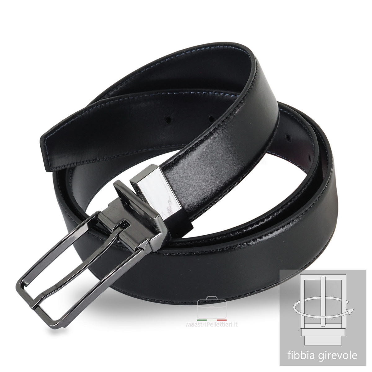 cintura double face uomo