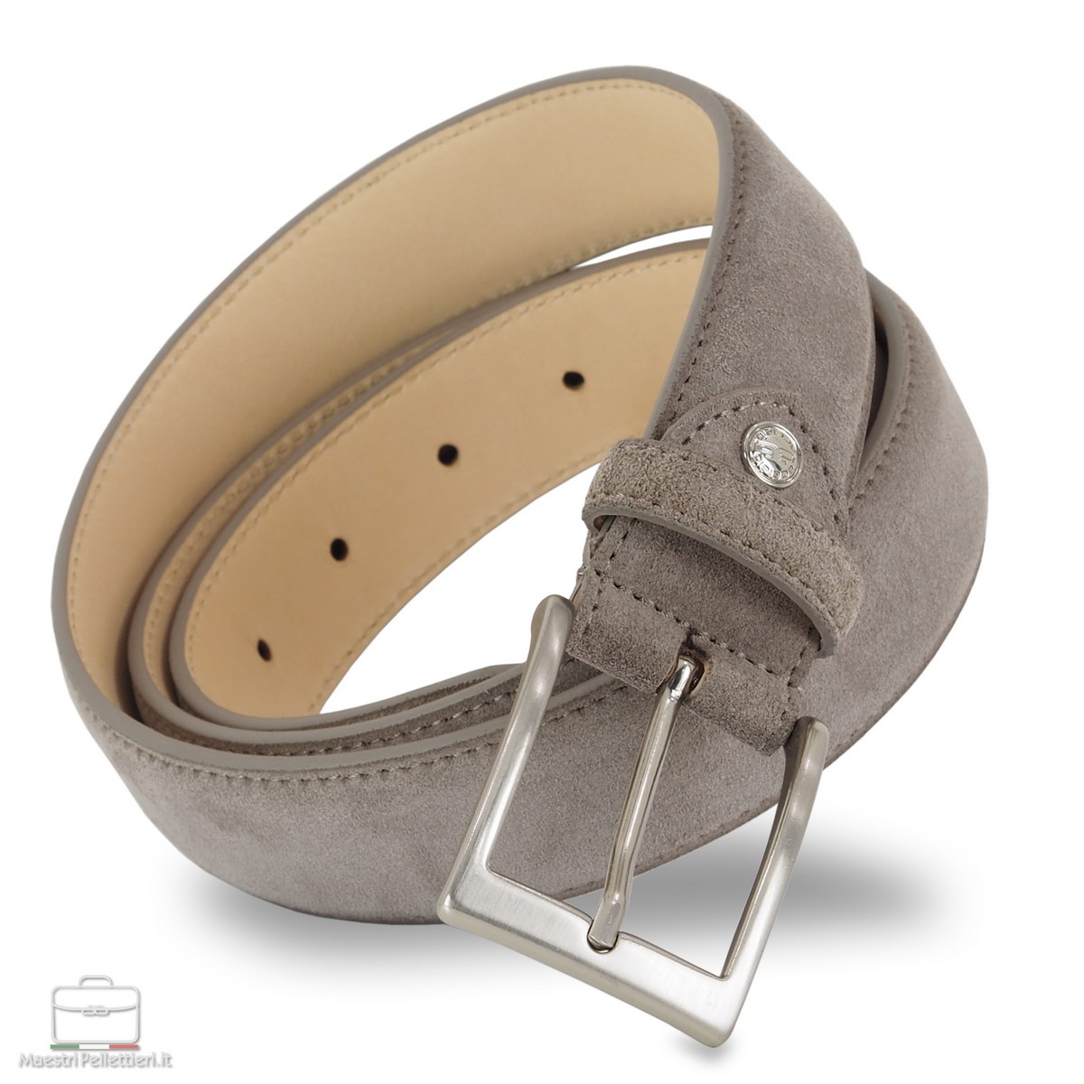 cintura scamosciata beige taupe