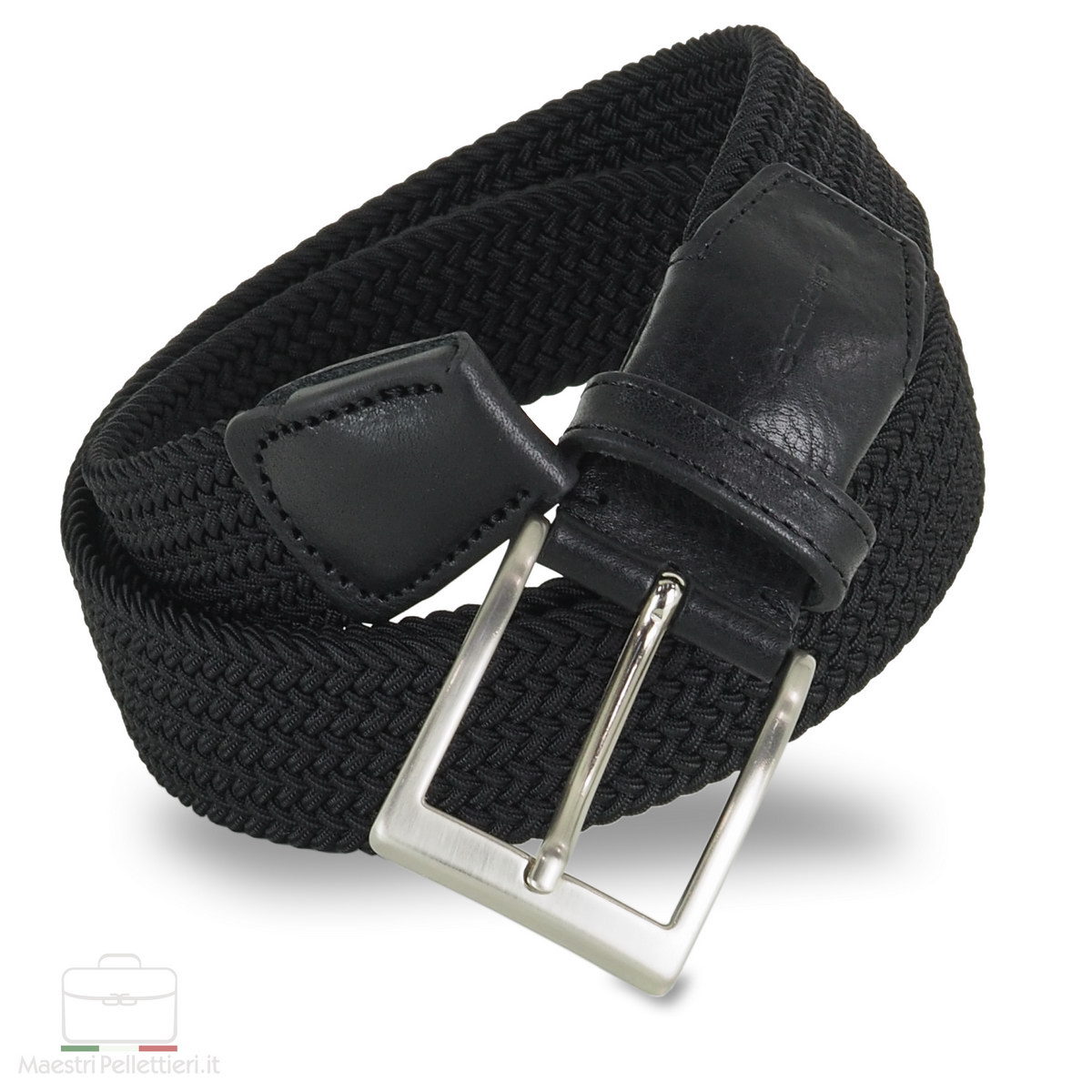 stretchgürtel flechtgürtel schwarz