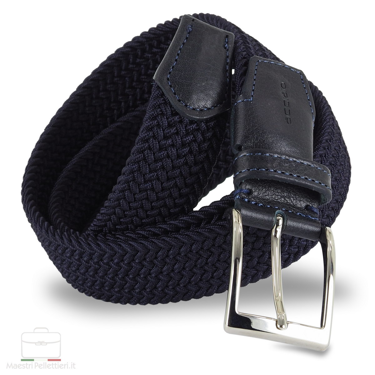 cintura uomo elastica blu