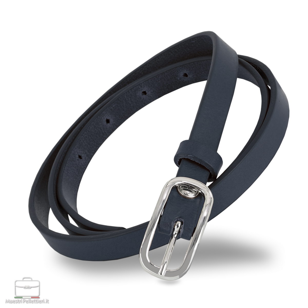 damen gürtel schmal blau