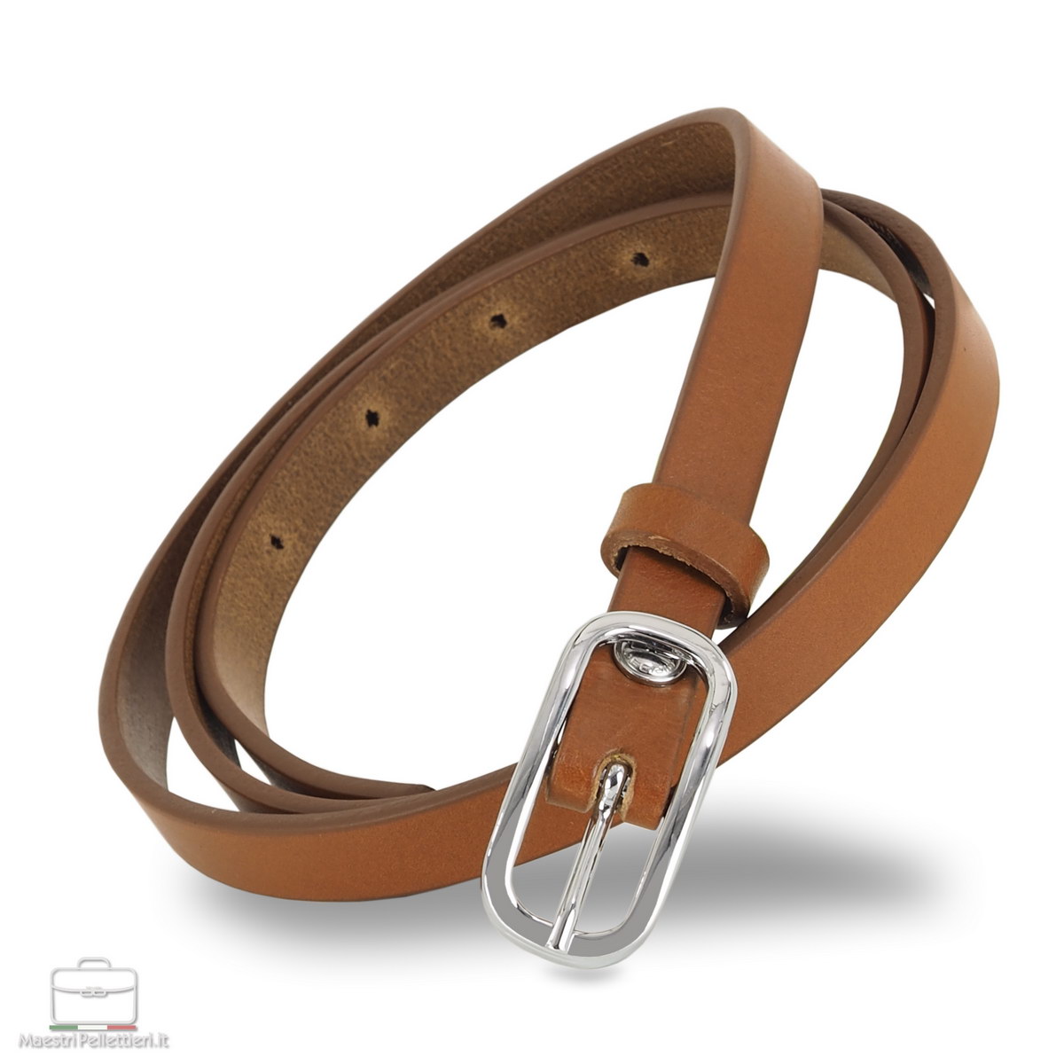 damen gürtel schmal cognac