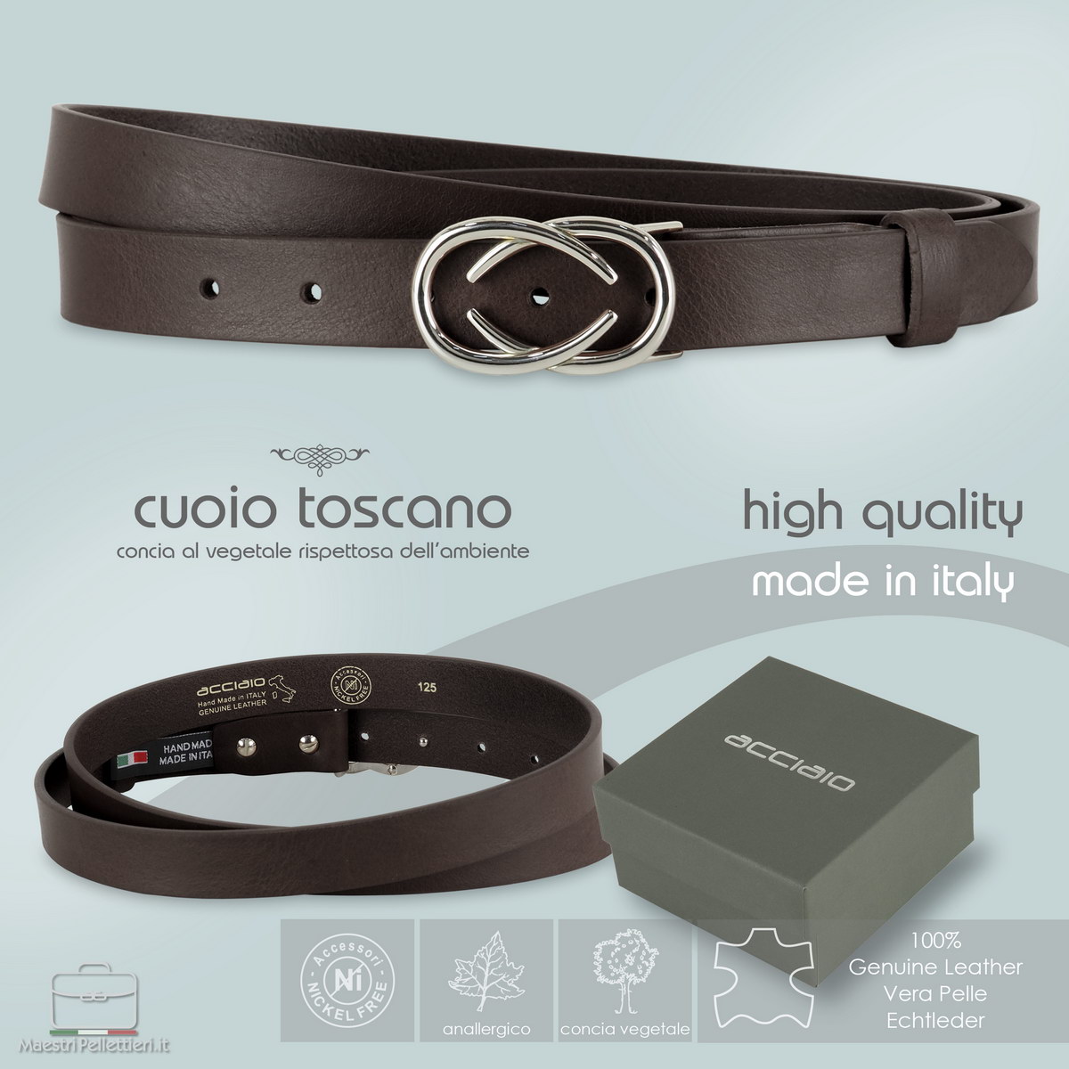 women's thin belt leather