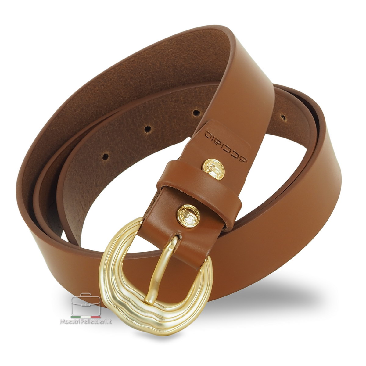 gürtel für damen leder cognac/tan