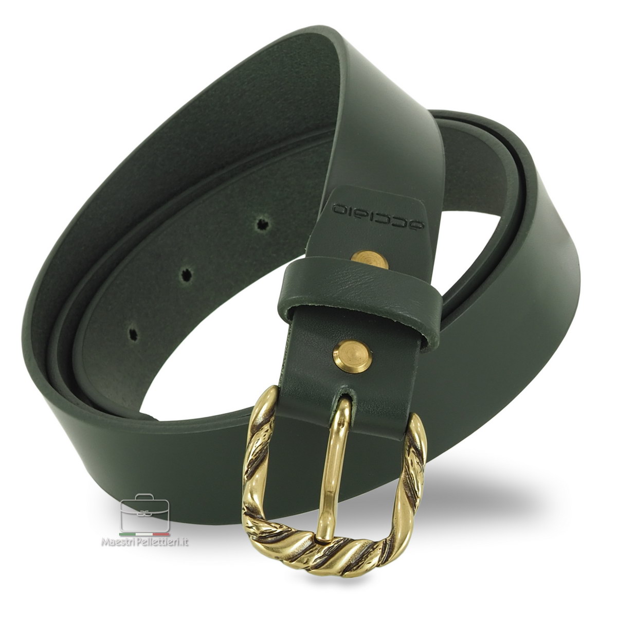 woman's belt black antique brass buckle