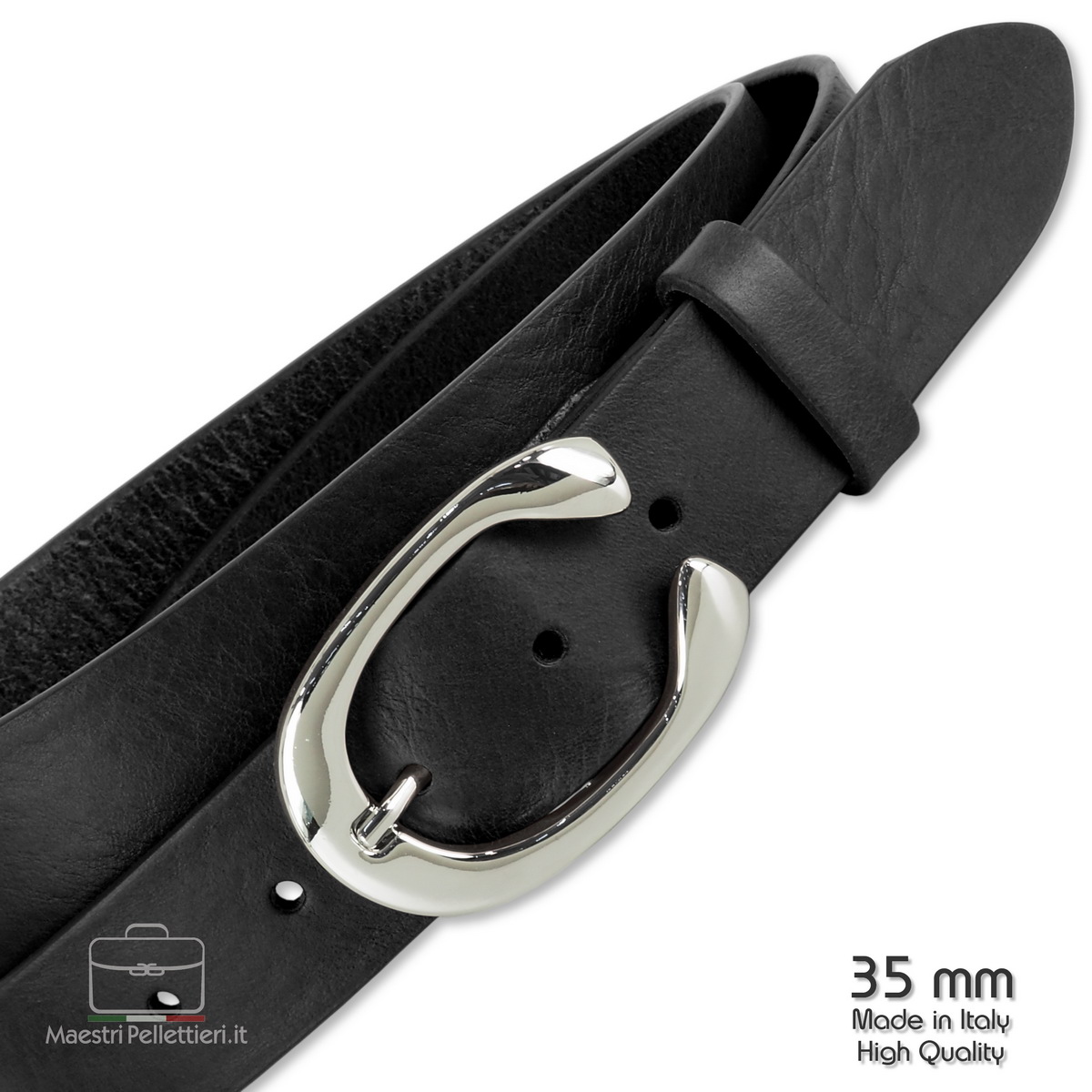 cintura da donna cuoio nero