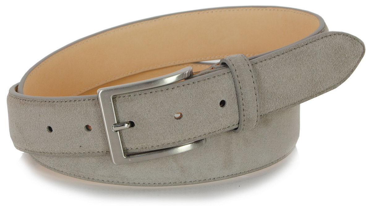 Suede belt taupe/beige, made in Italy | Adpel