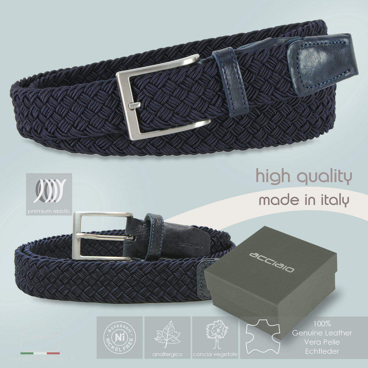 Cintura Uomo Treccia Elasticizzata - Hermitage Uomo - Foto 2