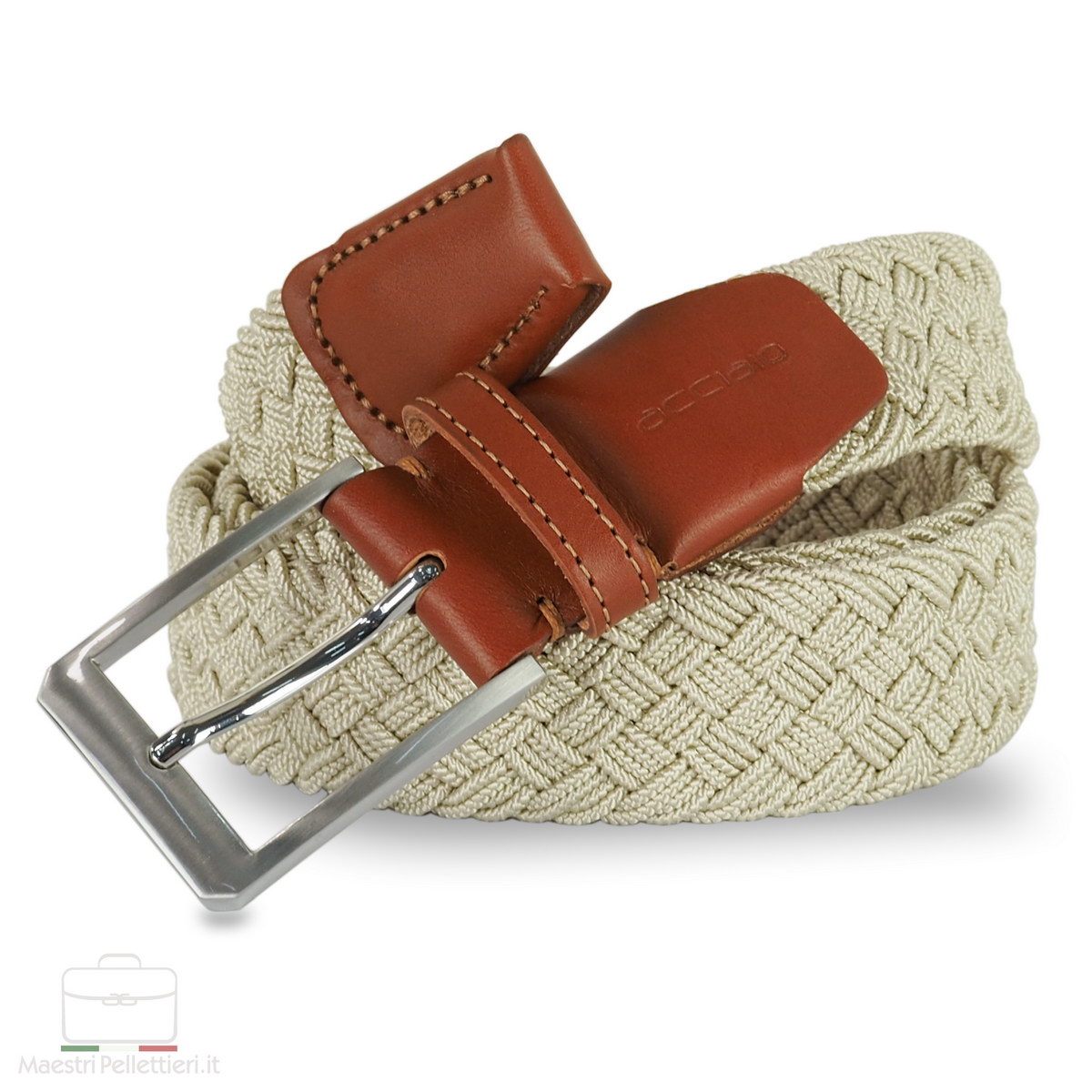 Gloop Cintura Intrecciata Elastica Unisex – Senza Buchi, Fibbia Metallica – Varie Taglie 105-155cm