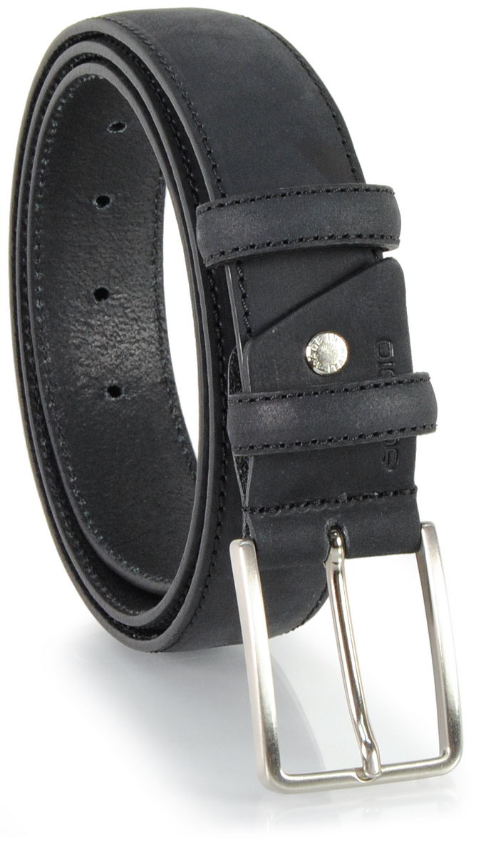 Nubuk leather belt