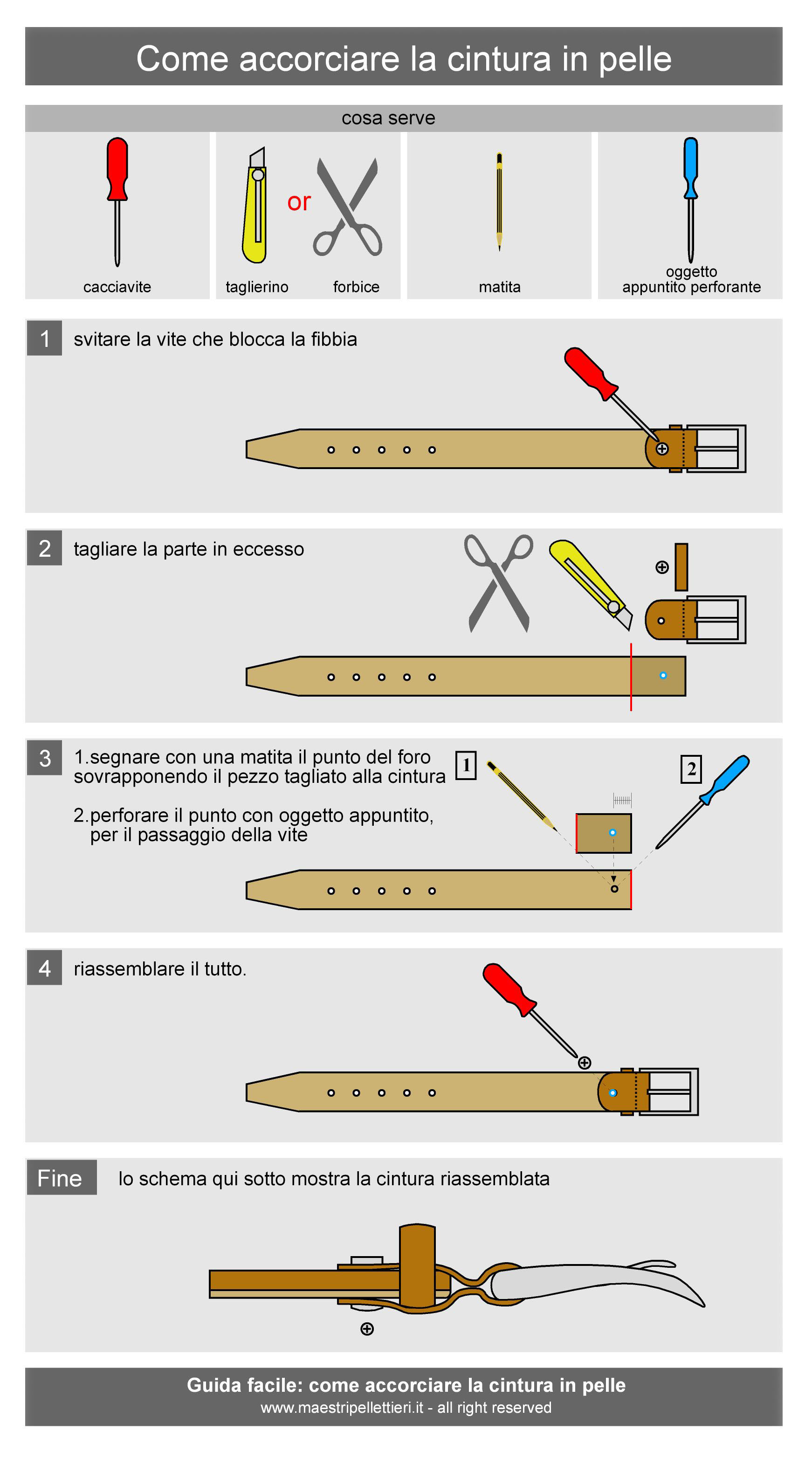 come accorciare la cintura