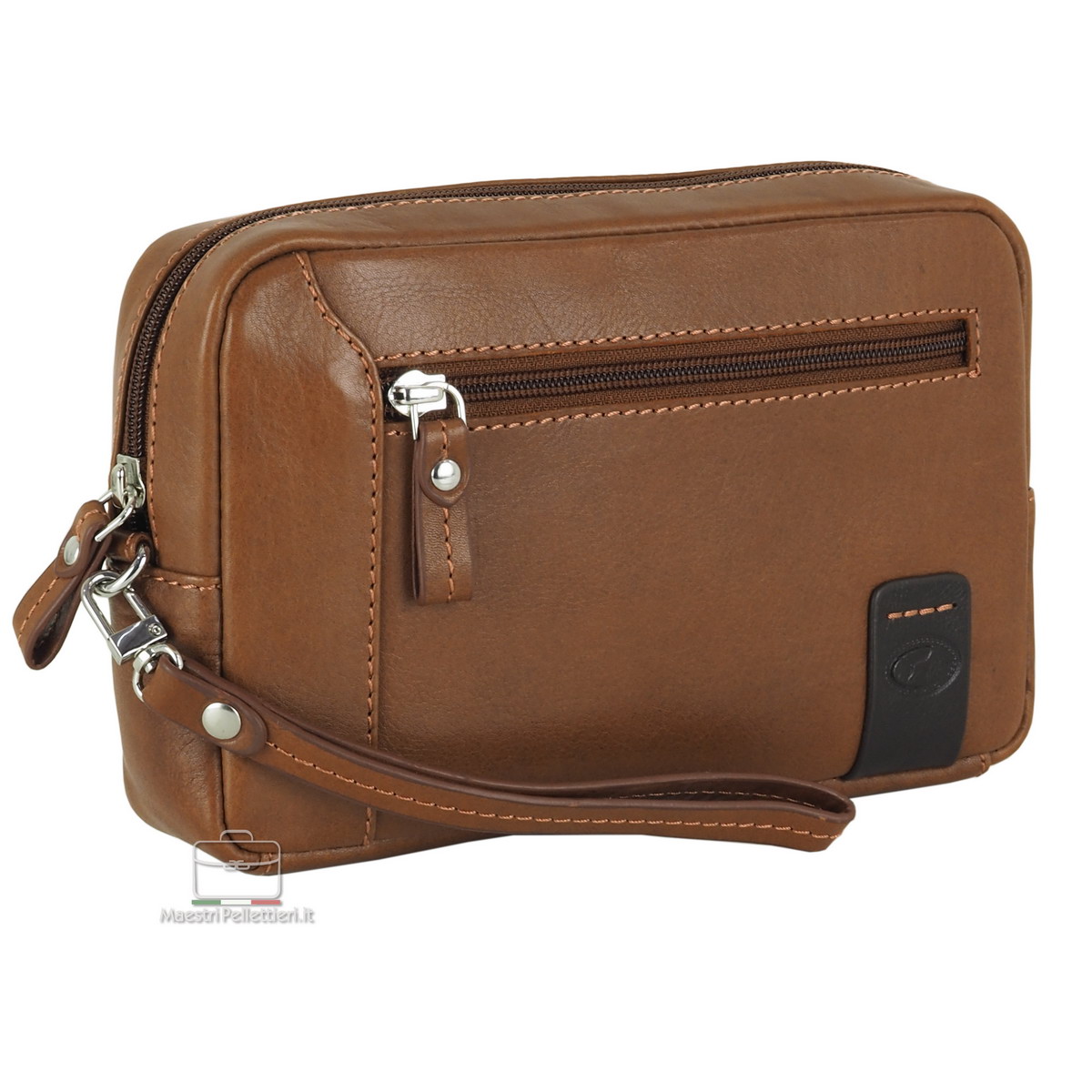 Handgelenktasche herren lederhandtasche aus leder braun
