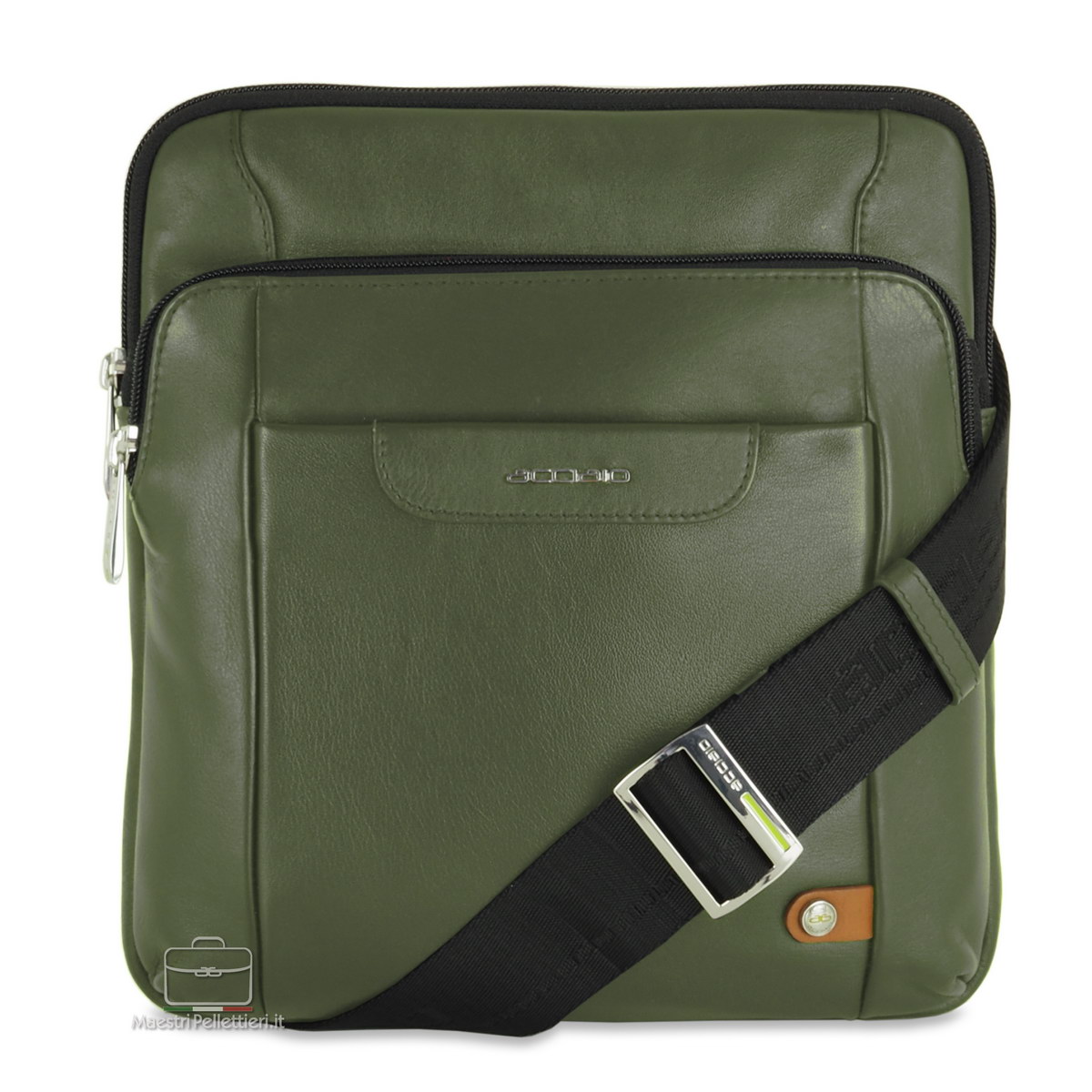 borsello uomo in pelle verde