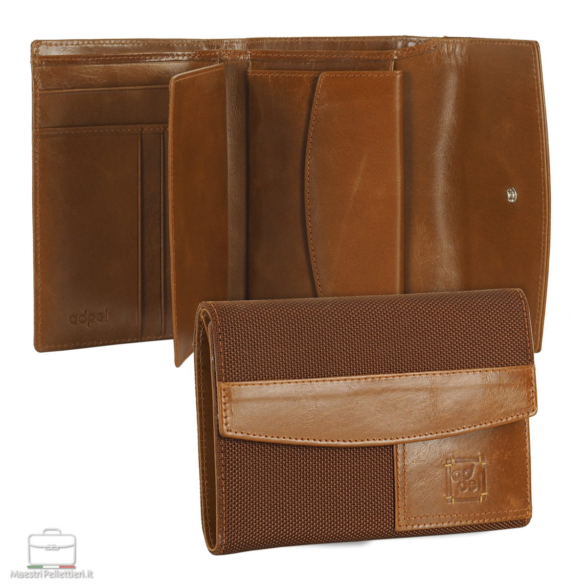woman's wallet cognac