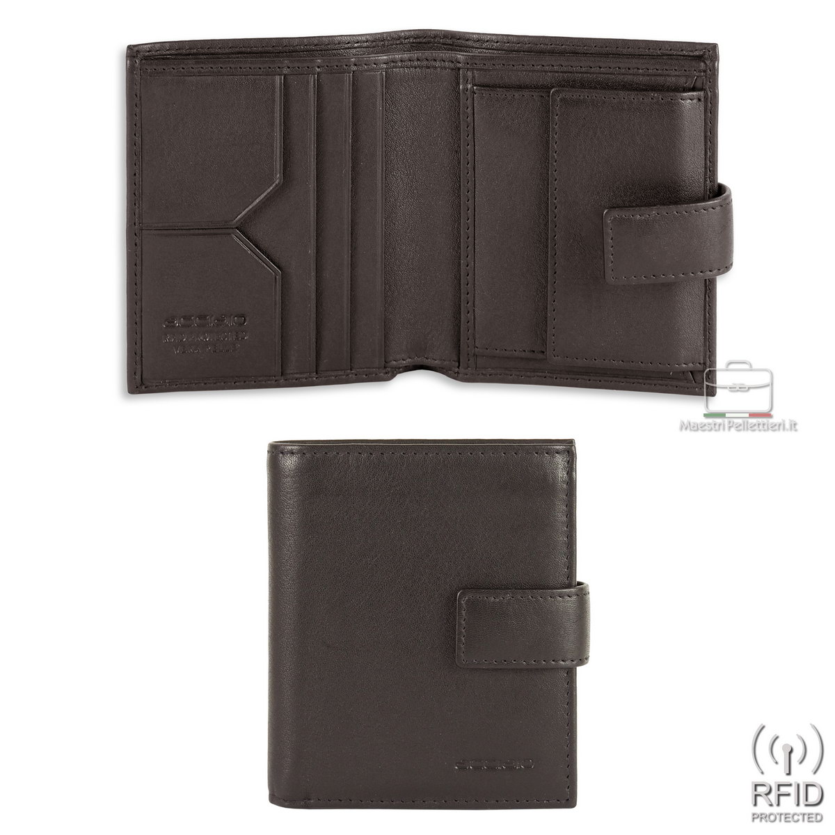herren mini portemonnaie braun
