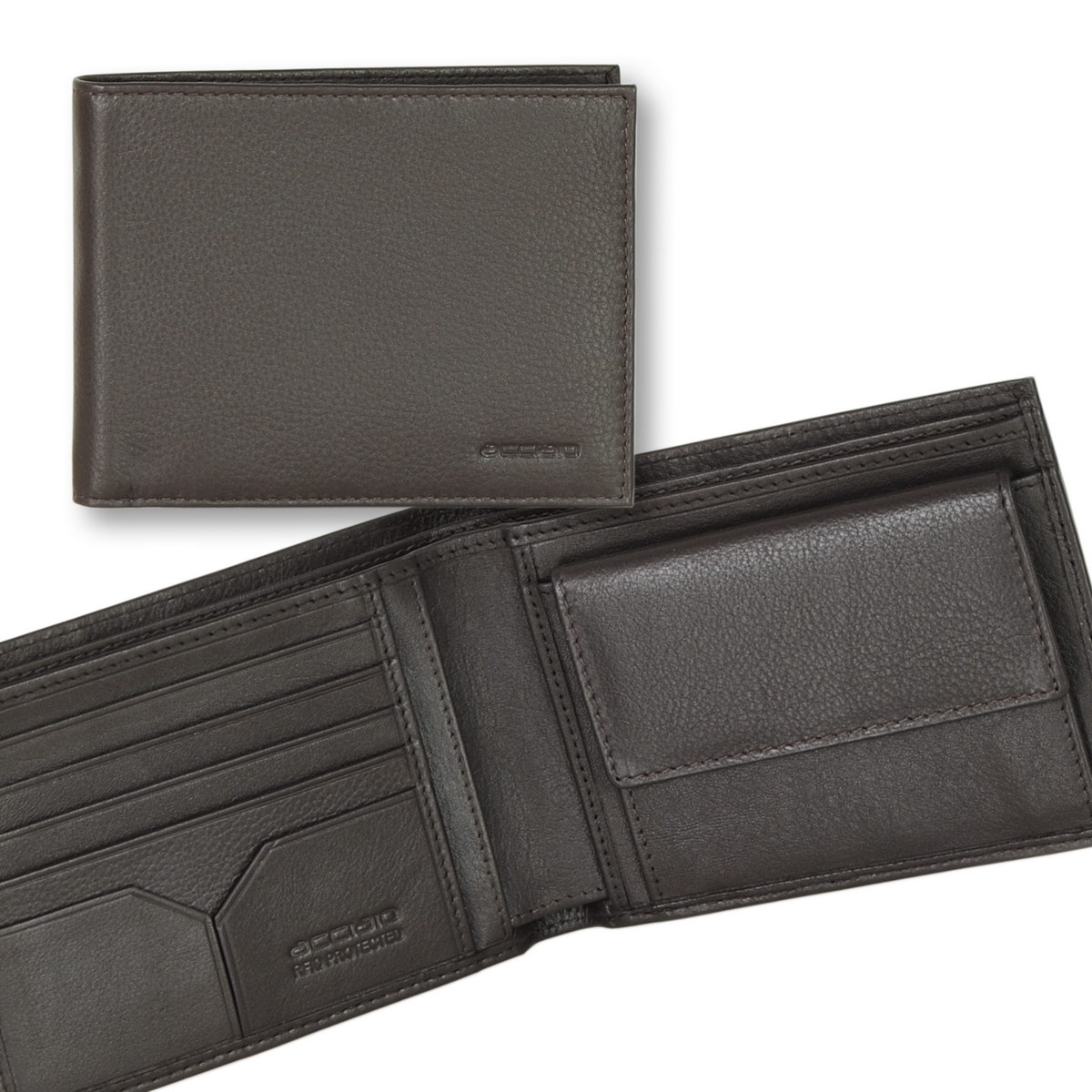 Portafoglio in pelle con cerniera – Nero – Men – IT
