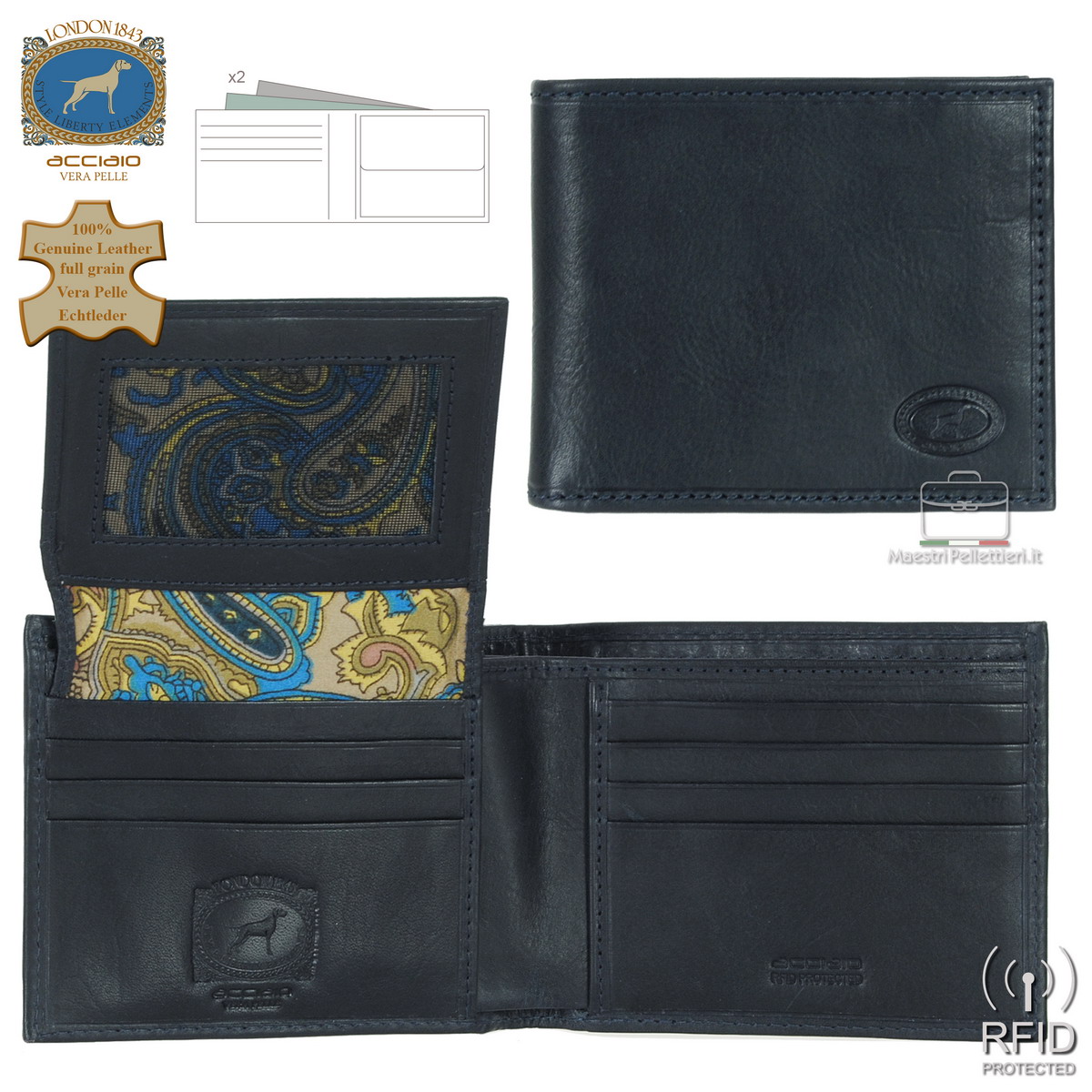 Portafoglio Corto Tri Pieghevole In Design - Italy - Foto 5