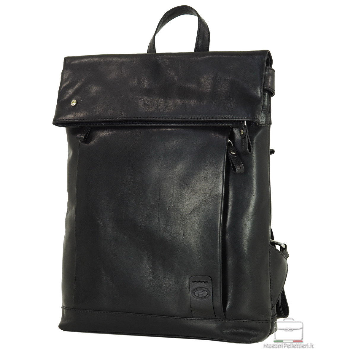 leather rolltop backpack